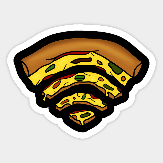 Pizza and Wifi, Funny Pizza Lover, Foodie Sticker by logiamerch